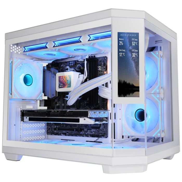Boîtier ATX semi-tour Mars Gaming MC3TCORELCDMW Blanc 6 Boîtier ATX semi-tour Mars Gaming MC3TCORELCDMW Blanc 6