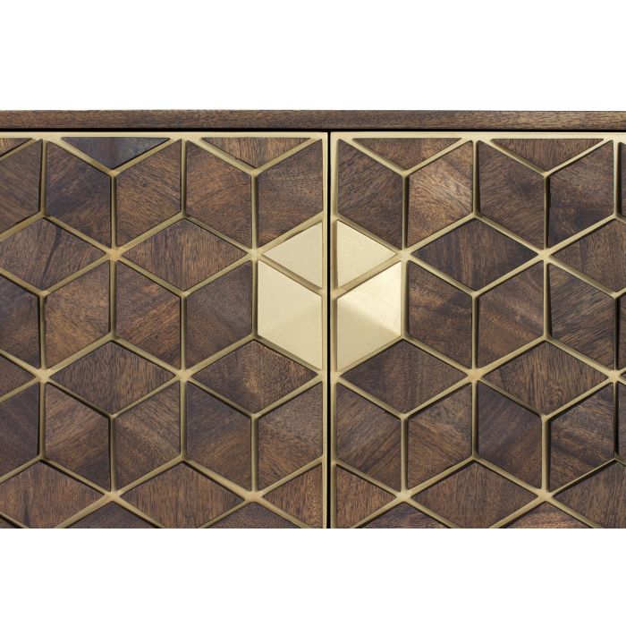 Giner y Colomer - Meuble TV 2 portes en bois de manguier et métal couleur noir, 145 x 50 x 40 cm 6 Giner y Colomer - Meuble TV 2 portes en bois de manguier et métal couleur noir, 145 x 50 x 40 cm 6