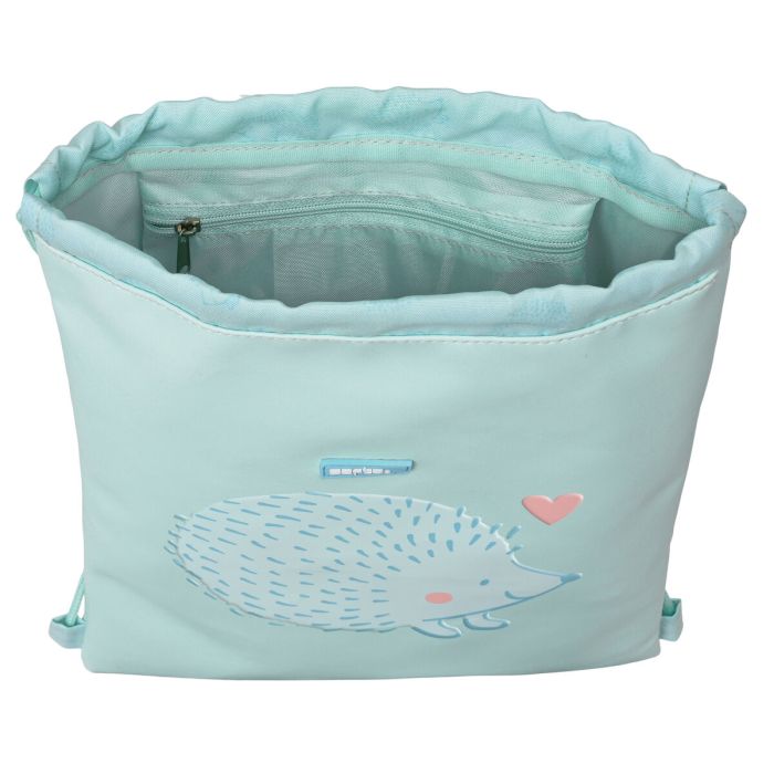 Sac à dos serré par des ficelles Safta Erizo Turquoise (26 x 34 x 1 cm) 3