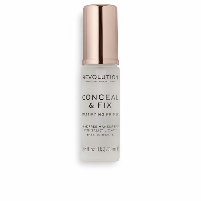 Revolution Make Up CONCEAL & FIX Base Matifiante, Maquillage Longue Tenue avec Acide Salicylique, 30 ml
