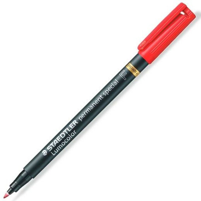 Marqueur permanent Staedtler Lumocolor Rouge 10 Unités 1 Marqueur permanent Staedtler Lumocolor Rouge 10 Unités 1