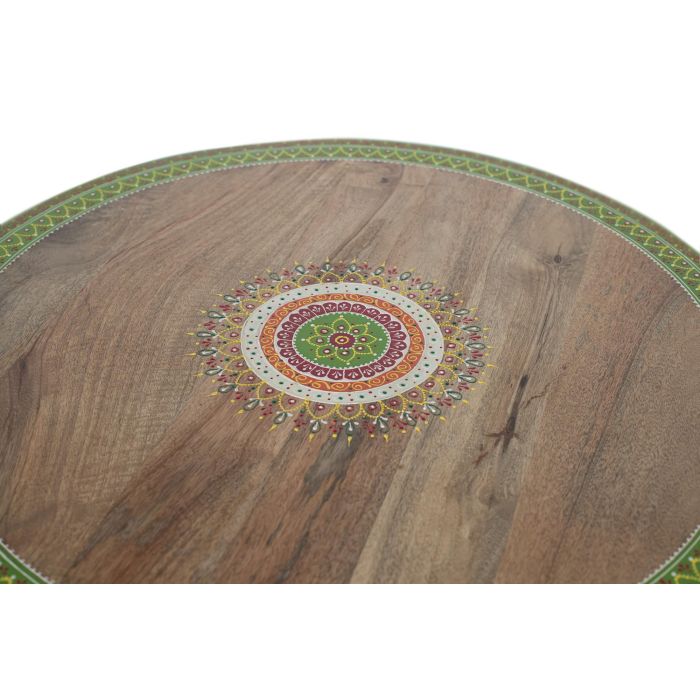 GINER Y COLOMER Table de Salle à Manger Ronde en Bois de Mango Peinte à la Main, 76 cm, Multicolore, Assemblage Requis, 13 kg 2 GINER Y COLOMER Table de Salle à Manger Ronde en Bois de Mango Peinte à la Main, 76 cm, Multicolore, Assemblage Requis, 13 kg 2