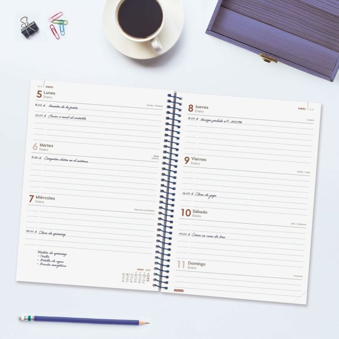 Agenda Finocam YEAR Bleu A5 15,5 x 21,2 cm 2026 4