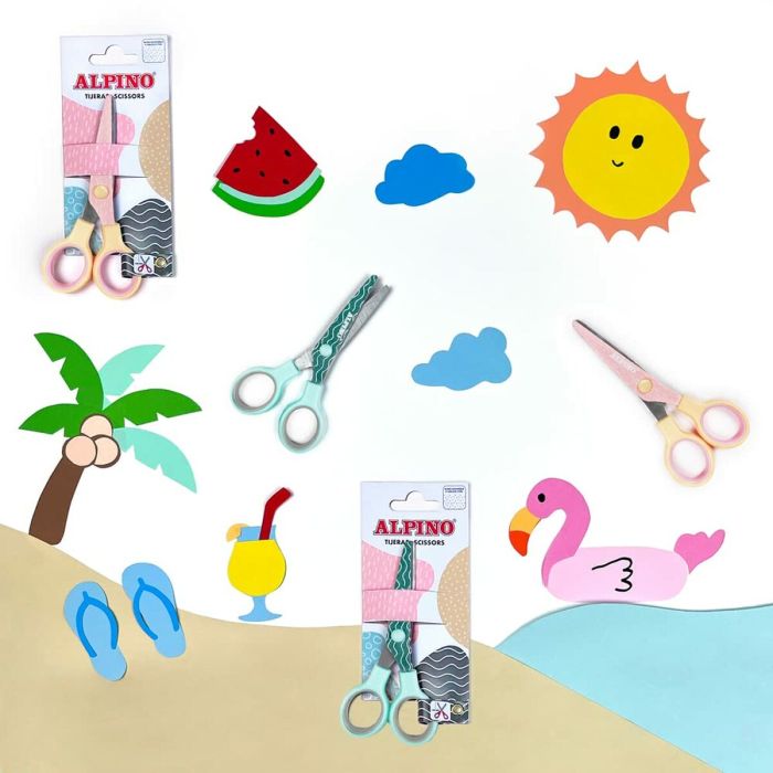 Ciseaux Alpino Multicouleur Blanc/Orange Acier inoxydable 130 mm 2 Ciseaux Alpino Multicouleur Blanc/Orange Acier inoxydable 130 mm 2