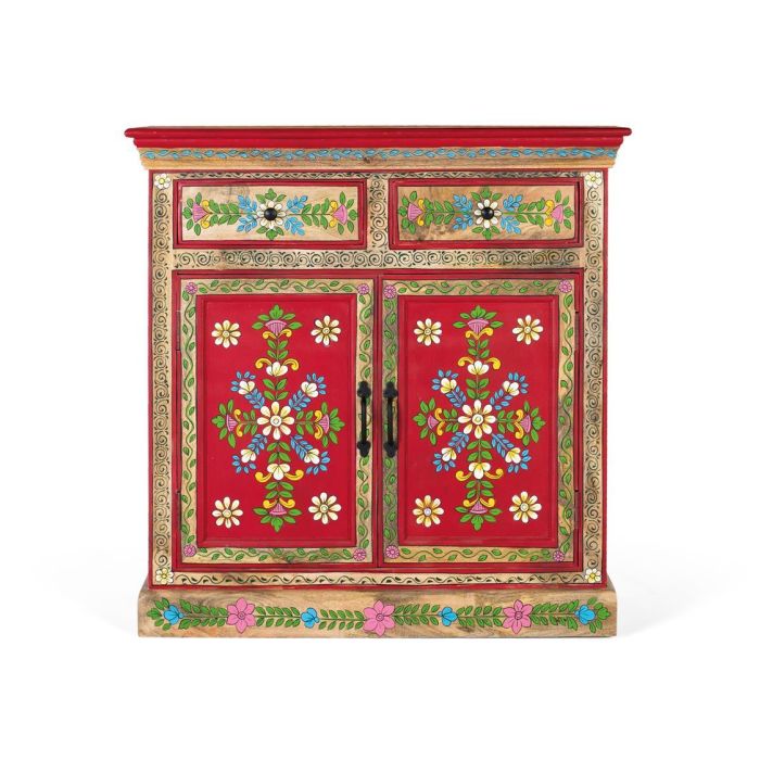 GINER Y COLOMER Buffet en Bois de Mango avec 2 Tiroirs et Portes, Décors Peints à la Main - Multicolore, Rustique 1 GINER Y COLOMER Buffet en Bois de Mango avec 2 Tiroirs et Portes, Décors Peints à la Main - Multicolore, Rustique 1