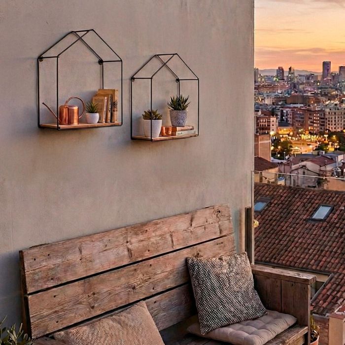 Étagère Max Home Fer Bois MDF 21 x 25 x 10 cm (6 Unités) 2 Étagère Max Home Fer Bois MDF 21 x 25 x 10 cm (6 Unités) 2