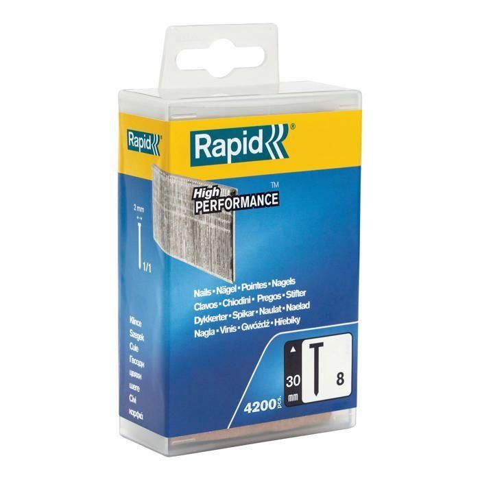 Pointe n°8 Rapid Agraf - RAPID - 30mm - Gris - pour la menuiserie 1