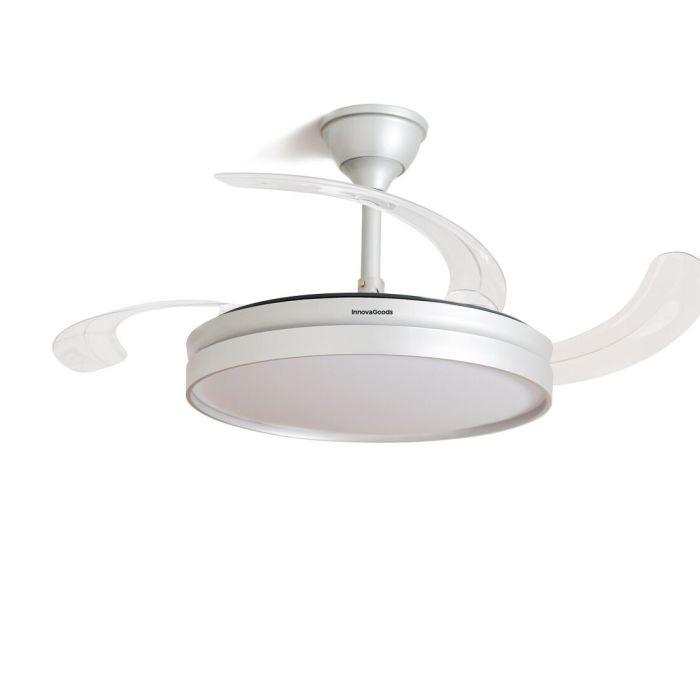 Ventilateur de Plafond avec Lumière LED et 4 Pales Rétractables Silteez InnovaGoods Argenté 80 W Ø49-104 cm 6 Ventilateur de Plafond avec Lumière LED et 4 Pales Rétractables Silteez InnovaGoods Argenté 80 W Ø49-104 cm 6