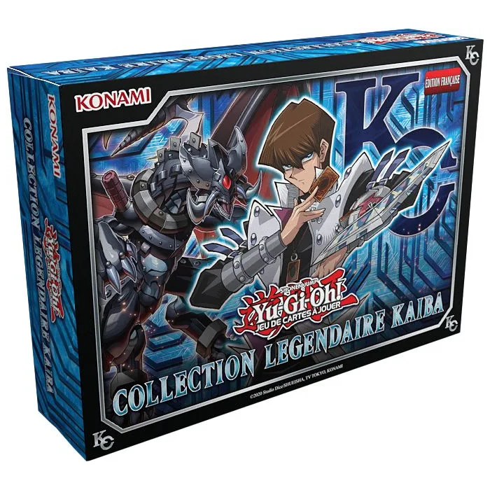 Konami Yu-Gi-Oh! - Coffret Collection Légendaire de Kaiba, 100 cartes brillantes, 5 cartes exclusives et plateau de jeu pliable - Édition française