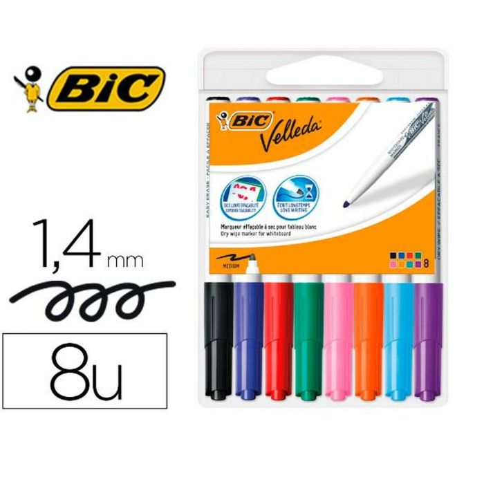 Marqueur pour tableau blanc Bic 503844 Multicouleur 8 Pièces 3 Marqueur pour tableau blanc Bic 503844 Multicouleur 8 Pièces 3