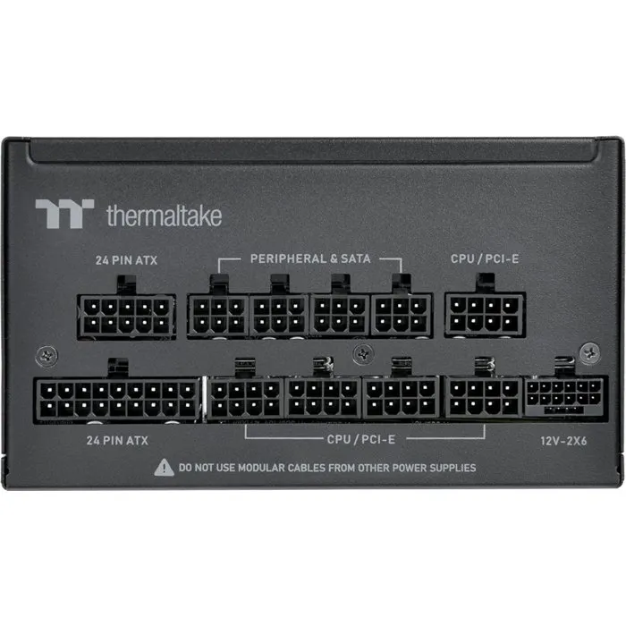 Thermaltake Toughpower PT - Alimentation PC modulaire 1000 W 80 Plus Platinum, ventilateur 120 mm, ATX 3.1, compatible PCI-E 5.1 12VHPWR (16 pins), noir