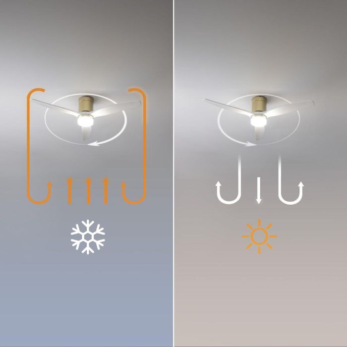 Ventilateur de Plafond avec Lumière Cecotec EnergySilence Aero 5600 18 W Blanc Doré 1000 Lm Ventilateur de Plafond avec Lumière Cecotec EnergySilence Aero 5600 18 W Blanc Doré 1000 Lm