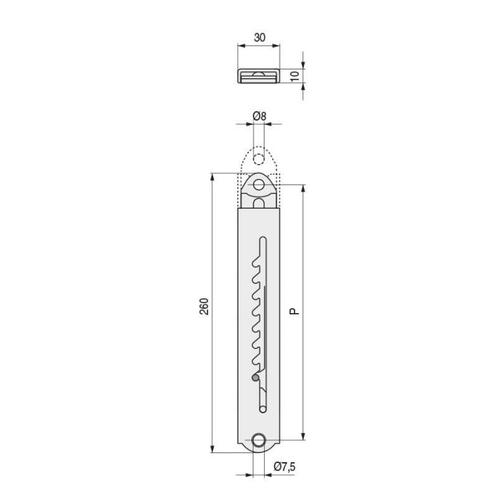 Soporte Telescopico 10P Confe L260 Zincado Q&Q 1