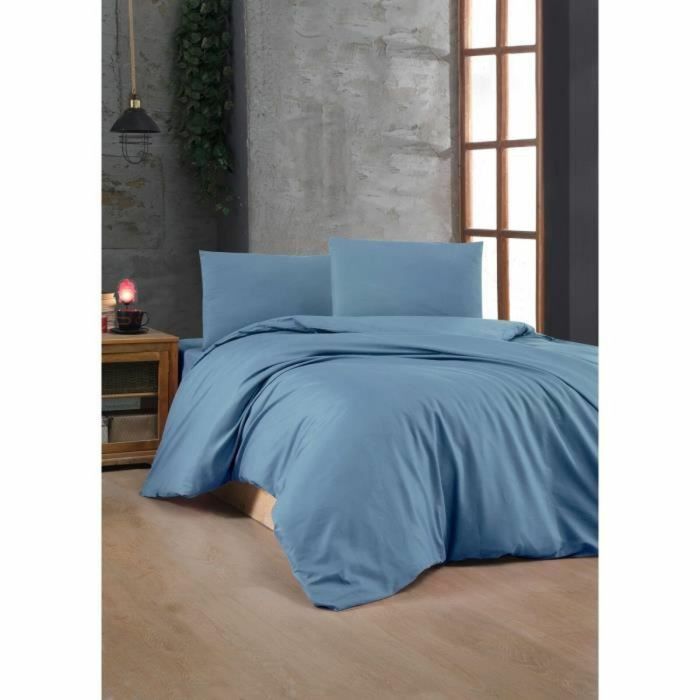 Parure de couette Bleu Lit king size 3 Pièces 3