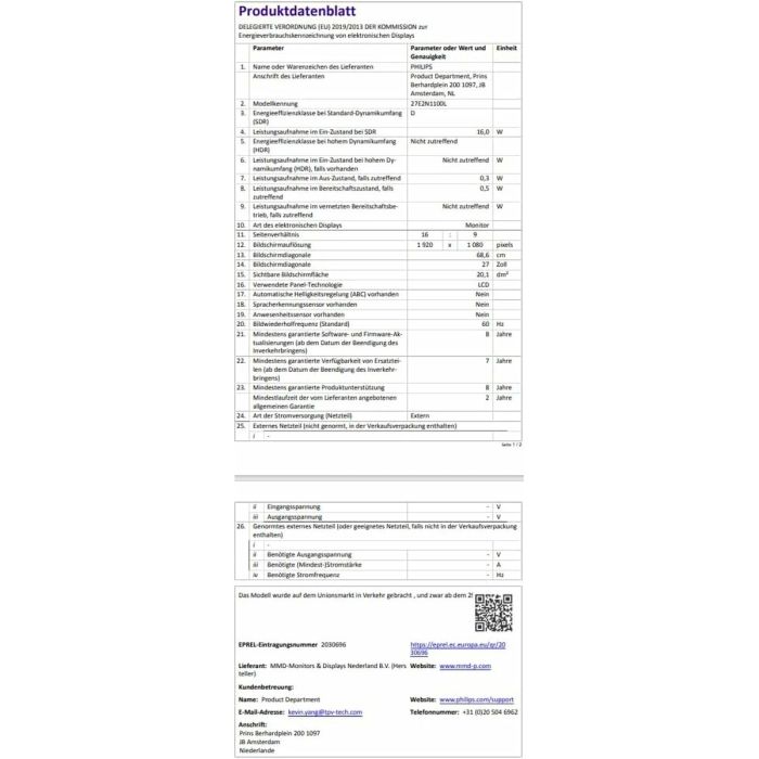 Monitor Gaming Philips Full HD 27" 6