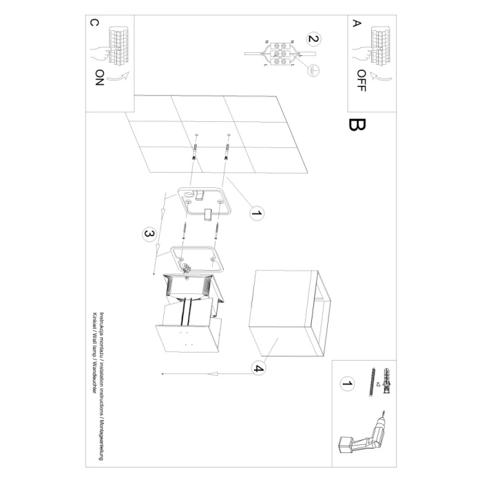 Applique murale "Luca" SOL-SL.0544 pour intérieur et extérieur 21