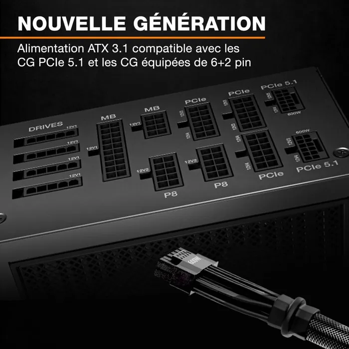 be quiet! Dark Power 14 - Alimentation PC 1200 W - 80 Plus Titanium - Mode ventilateur semi-passif - Connectique modulaire be quiet! Dark Power 14 - Alimentation PC 1200 W - 80 Plus Titanium - Mode ventilateur semi-passif - Connectique modulaire