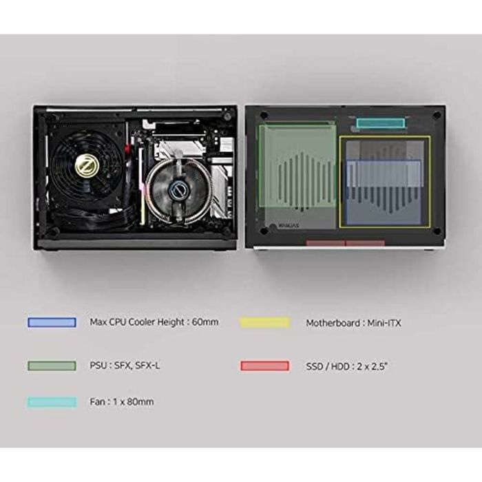 Boîtier ATX semi-tour Zalman M2 MINI SILVER Argent 17