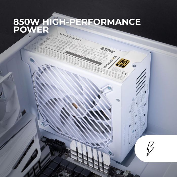 Bloc d’Alimentation Mars Gaming MPB850PSIW ATX 850 W 80 Plus Gold Bloc d’Alimentation Mars Gaming MPB850PSIW ATX 850 W 80 Plus Gold