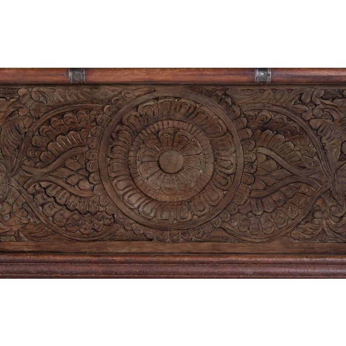 GINER Y COLOMER Buffet coffre en bois de manguier marron bicolore avec détails en fer vieilli - 116x45x40 cm - Artisanal 5 GINER Y COLOMER Buffet coffre en bois de manguier marron bicolore avec détails en fer vieilli - 116x45x40 cm - Artisanal 5