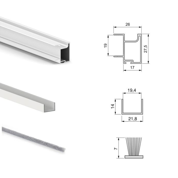 Emuca Kit de quincaillerie pour armoire à 2 portes coulissantes avec fermeture souple Placard 74, Modèle de poignée Sharp, épaisseur 19mm, panneaux non inclus, Peint en blanc 5 Emuca Kit de quincaillerie pour armoire à 2 portes coulissantes avec fermeture souple Placard 74, Modèle de poignée Sharp, épaisseur 19mm, panneaux non inclus, Peint en blanc 5