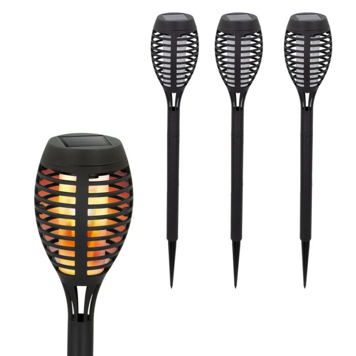 Set de torches de jardin solaires Aktive Plastique 7,5 x 50 x 7,5 cm (4 Unités) 6 Set de torches de jardin solaires Aktive Plastique 7,5 x 50 x 7,5 cm (4 Unités) 6
