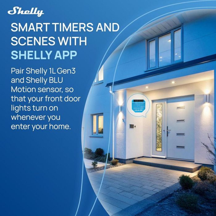 Prise Intelligente Shelly S3SW-0A1X1EUL Bluetooth Wi-Fi 230 V 10 A 9