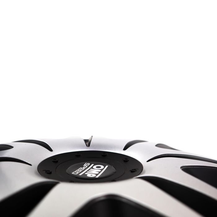 Omp OMPS07031512 Jeu De 4 Enjoliveurs Ghost 15 Pouces Noir-Argent 1