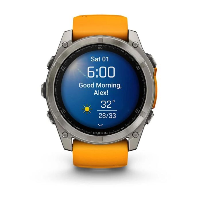 Montre intelligente GARMIN Fénix 8 AMOLED Orange 1,4" Ø 50 mm