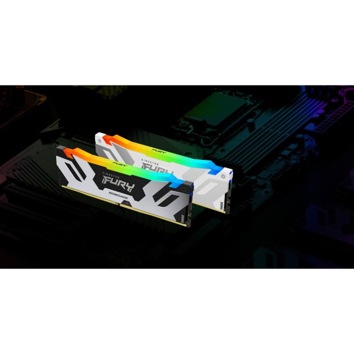 KINGSTON 64GB 6400MT/s DDR5 CL32 DIMM Kit of 2 FURY Renegade RGB White XMP 6
