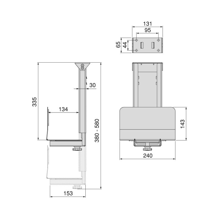 Emuca Support pour unité centrale, Acier, Peint aluminium 4