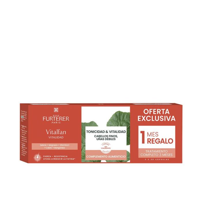 Rene Furterer Vitalfan Vitality Capsules Cheveux Et Ongles Lot 3 X 30 Unités