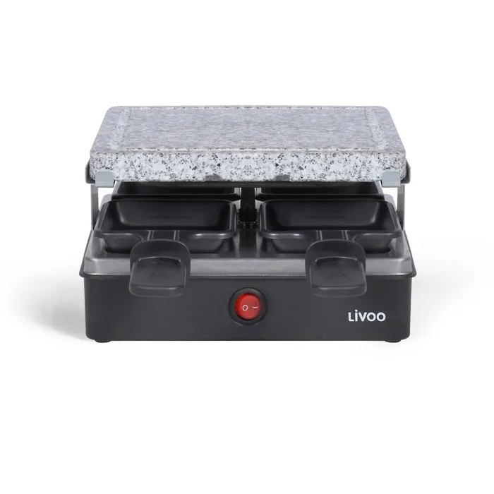 Livoo Raclette DOC242 pour 4 personnes - 600W avec plaque en granit amovible 1