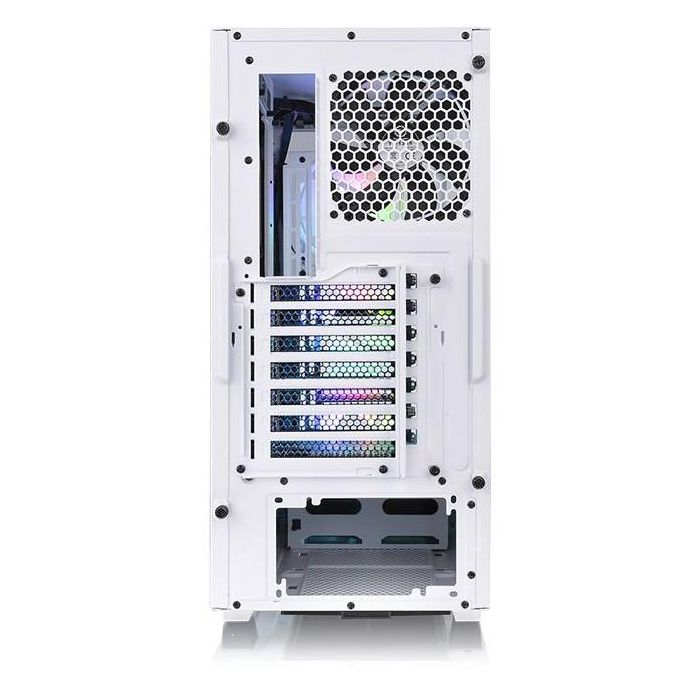 Thermaltake Divider 300 TG Snow ARGB - Boîtier PC Midi-Tower Blanc avec Vitre Trempée, Éclairage ARGB, Compatible ATX