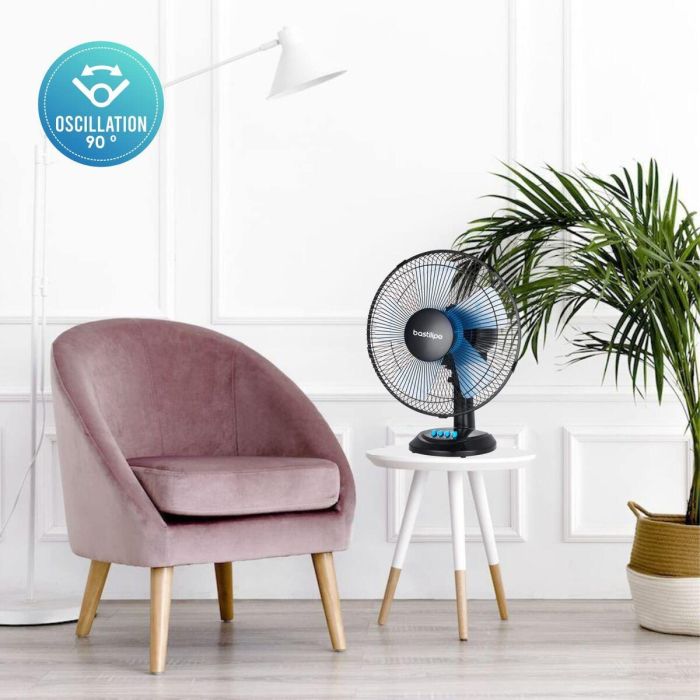 Ventilateur de Bureau Bastilipo BARROSA Noir 50 W