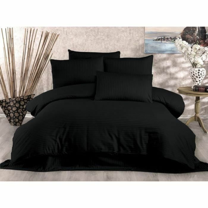 Parure de couette Noir Lit king size 3 Pièces 4