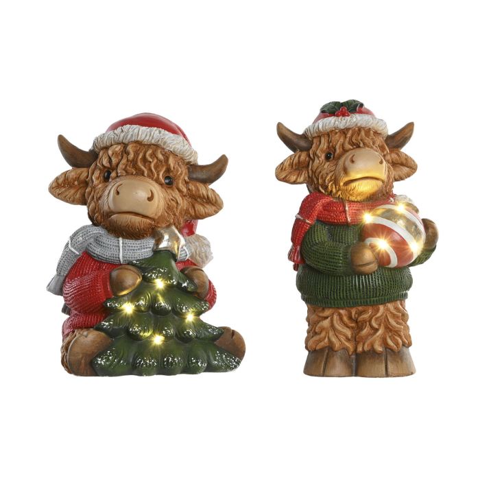 Décorations de Noël Home ESPRIT Multicouleur 22,5 X 19 X 38 CM (2 Unités) 4