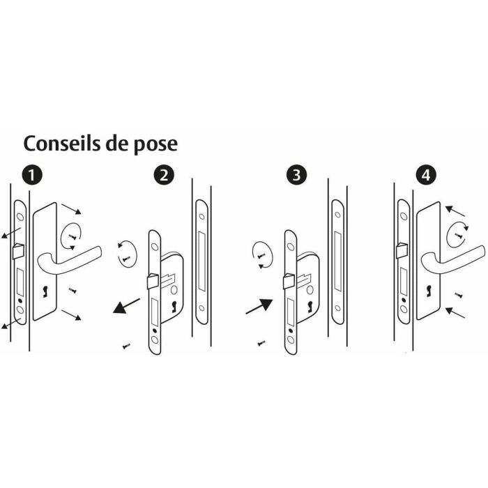 Serrure à mortaiser Yale Y60R-A40/N 6,75 x 2 x 23 cm Acier 4