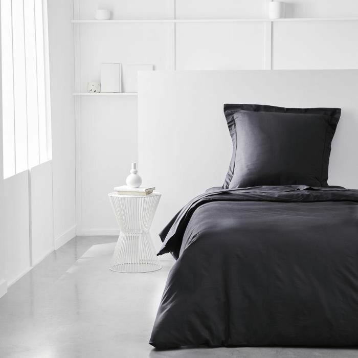 Housse de Couette TODAY Noir Anthracite 140 x 200 cm 1 Housse de Couette TODAY Noir Anthracite 140 x 200 cm 1