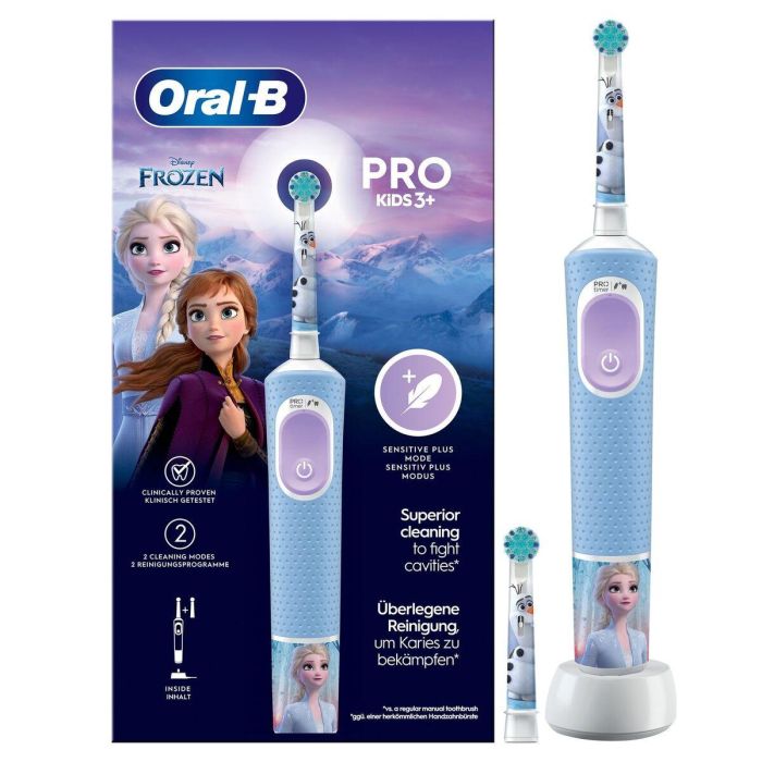 Brosse à dents électrique Oral-B Frozen Noir Multicouleur (2 Pièces) (2 Unités) 7