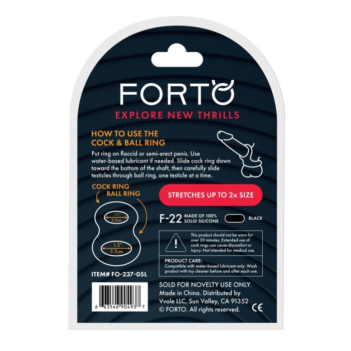 Anneau Pénis Forto Noir L 2