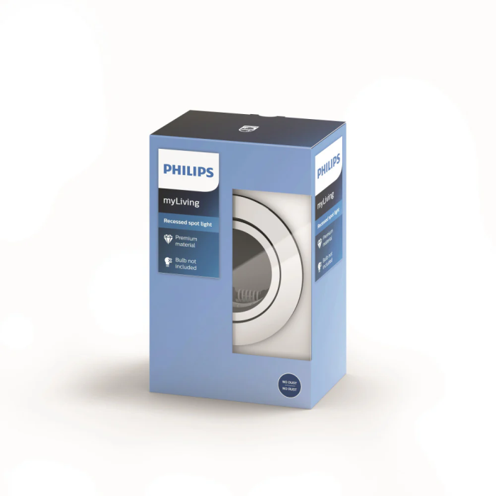 Philips Aro Empotrable Donegal Circular Cromado GU10 2 Philips Aro Empotrable Donegal Circular Cromado GU10 2