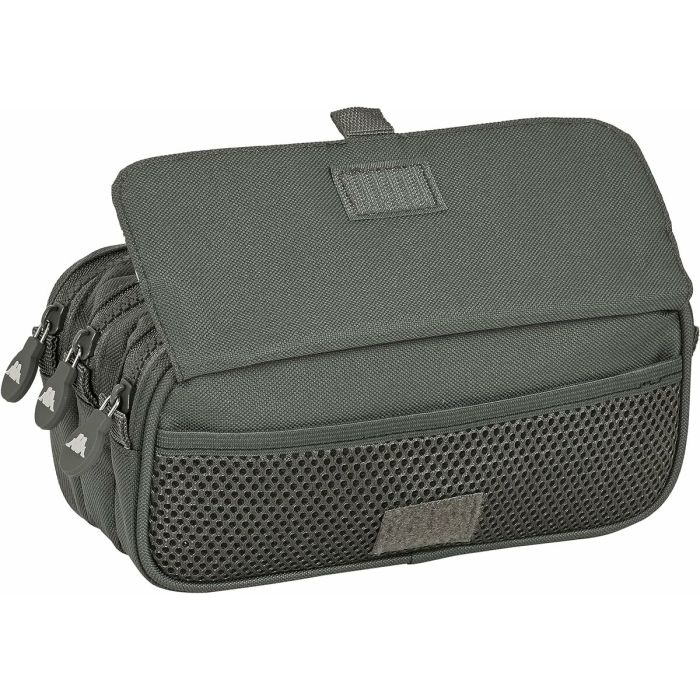 Trousse Fourre-Tout Triple Kappa Basics Gris 21,5 x 10 x 8 cm 2