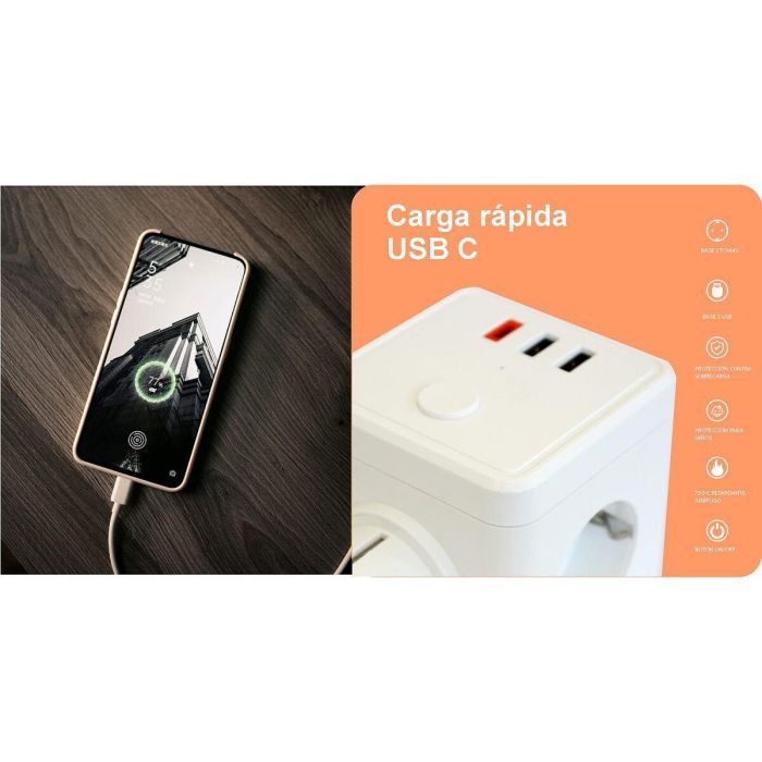 Jeu de prise et de fiche Silver Electronics E-BLOCK 3 Blanc 230 V 16A 1