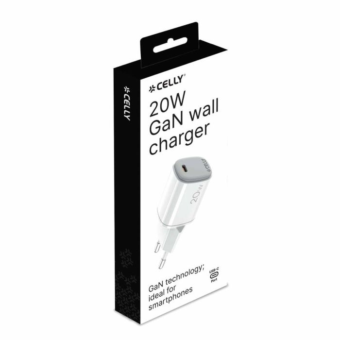 Chargeur mural Celly UPTC1USBC20WWH Blanc 1