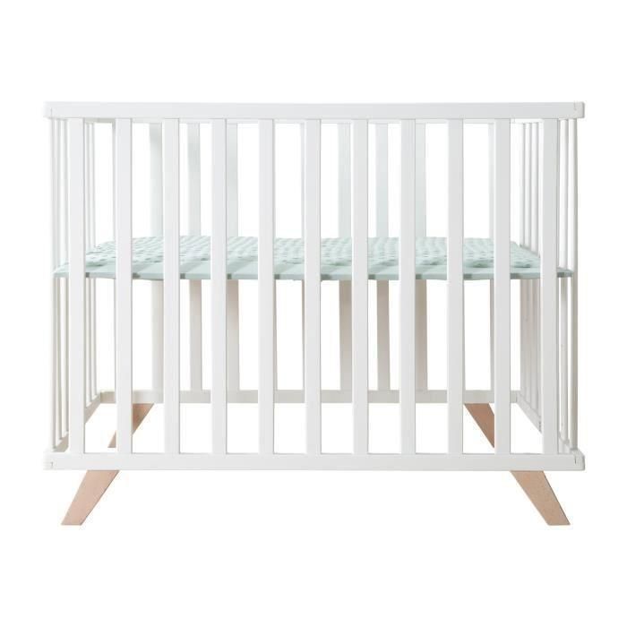 Parc bébé - ROBA - 75 x 100 cm - Tapis de parc 'Lil Planet' vert givré inclus - Blanc 2 Parc bébé - ROBA - 75 x 100 cm - Tapis de parc 'Lil Planet' vert givré inclus - Blanc 2