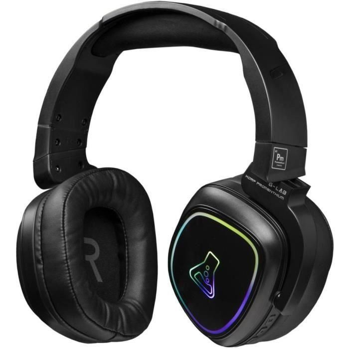 Casque Gamer Sans Fil - The G-Lab - KORP PROMENTHIUM - Microphone - RGB - PC/PS4/Xbox One - Noir 4