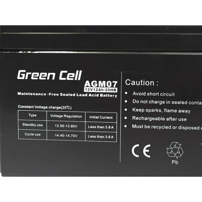 Batterie pour Système d'Alimentation Sans Interruption Green Cell AGM07 12 Ah 12 V 4