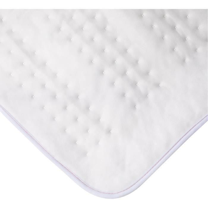 SENCOR SUB 2700WH - Couverture chauffante polaire, 160 x 140 cm, 120 W, 3 réglages de température, arrêt automatique, lavable, Blanc