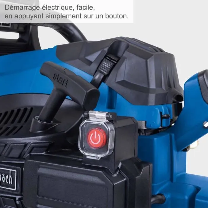 Scheppach Tronçonneuse thermique PCS56E, 56 cm3, longueur de guide 51 cm, démarrage électrique Scheppach Tronçonneuse thermique PCS56E, 56 cm3, longueur de guide 51 cm, démarrage électrique